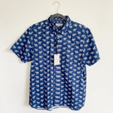 TED BAKER Mens Tiger Print Polo Button Shirt New