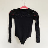 Forever 21 Netted Long Sleeve Bodysuit