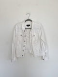 TALBOTS White Denim Jean Jacket size Medium