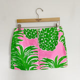 Lilly Pulitzer Tate Skirt Pink Pout Pineapple Size 6