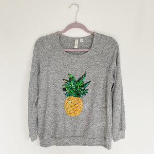 Sequins Pineapple Pullover Small