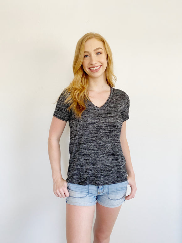 Forever 21 Grey Henley Tee Small