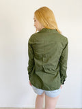 Merona Target Army Button Down Long Sleeve Small