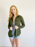 Merona Target Army Button Down Long Sleeve Small