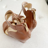 Jessica Simpson Leather Brown Wedges 9.5