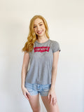 Levi's Logo Gray Tee Fitted Medium