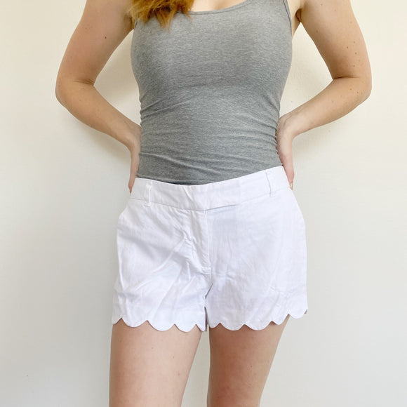 J. Crew Linen Scallop Shorts 6