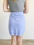 LOFT Periwinkle Scallop Layered Skirt 6