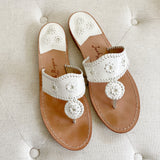 Jack Rogers White Flat Sandals Size 12