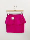 ZARA Pink Peplum hi-rise Skirt NWT XS