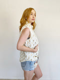 Simply Southern Pineapple Puffer Vest NWT Medium
