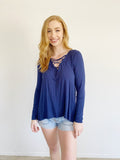 Old Navy Long Sleeve Navy Top Small