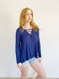Old Navy Long Sleeve Navy Top Small
