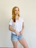 POPSUGAR Cotton Plain White Tee Medium
