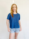 Levi's Denim Short Sleeve Top Medium