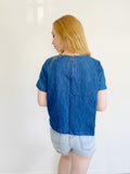 Levi's Denim Short Sleeve Top Medium