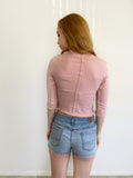 Free People Beach Collection Crop Long Sleeve Top XS