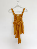 Molly Green Linen tie front Tank Top Small