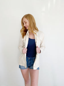 Old Navy Linen Utility Jacket XS