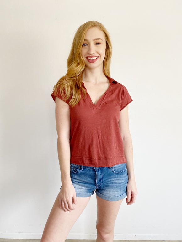 We The Free People Collared Top Small