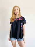 See and Be Seen Embroidered Blouse Medium