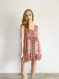 Free People High Low Aztec Printed Button Dress