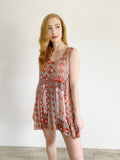 Free People High Low Aztec Printed Button Dress