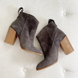 Zara Suede Heel Booties Size 6