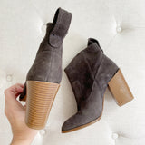 Zara Suede Heel Booties Size 6