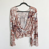Free People Fiona Bell Long Sleeve Paisley Top Small