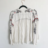 Free people Rock It Tonight Embroidered Blouse Small