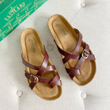 Eastland Sable Thong Leather Sandals 6