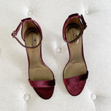 Bandolino Velvet Madia Wine Strap Heels New 6