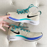 NIKE Women's Zoom Fly Flyknit Light Cream Sneakers 6