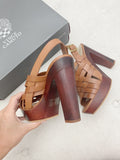 Vince Camuto Wooden Platform Heels 8.5