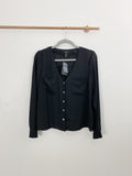 Forever 21 Black Button down Shirt NWT Small