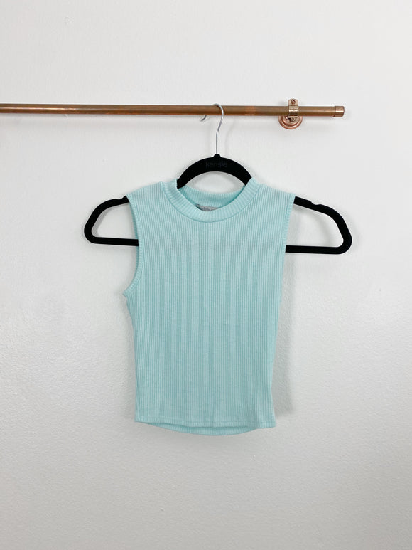 Charlotte Russe baby blue Crop Tank Top Small