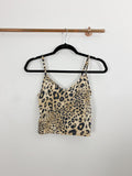 Forever 21 Leopard Crop Tank Top Small
