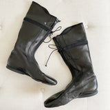 PRADA Leather Moto Boots 7.5