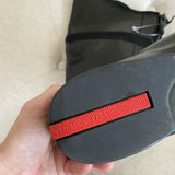 PRADA Leather Moto Boots 7.5