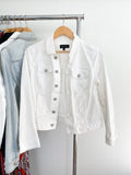 TALBOTS White Denim Jean Jacket size Medium