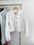 OLD NAVY White Denim Jean Jacket size Medium