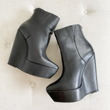 Max Axria by BCBG Neroli Leather Platform Booties 37.5