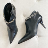 Giuseppe Zanotti Leather Pointed Toe Heel Boots 38