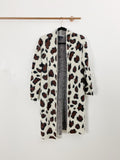 Boutique Kayla's Armoire Leopard Fuzzy Sweater Cardigan S/M