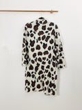 Boutique Kayla's Armoire Leopard Fuzzy Sweater Cardigan S/M