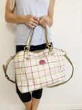 Coach Monogram Checkered Tote Bag