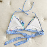 Victoria's Secret Floral Triangle Bikini Swimsuit Top Small