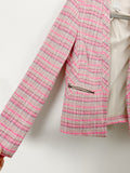 Halogen Tweed Pink Blazer Jacket Medium