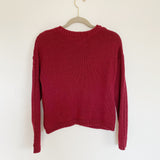 BONGO Pearl Knit Cabernet Sweater Medium